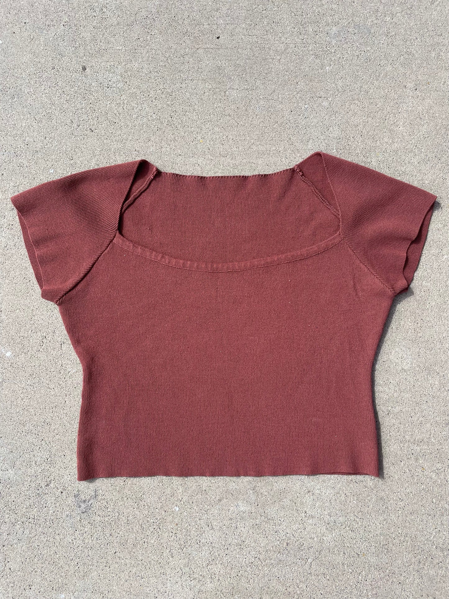 Flora Knit Crop Tee