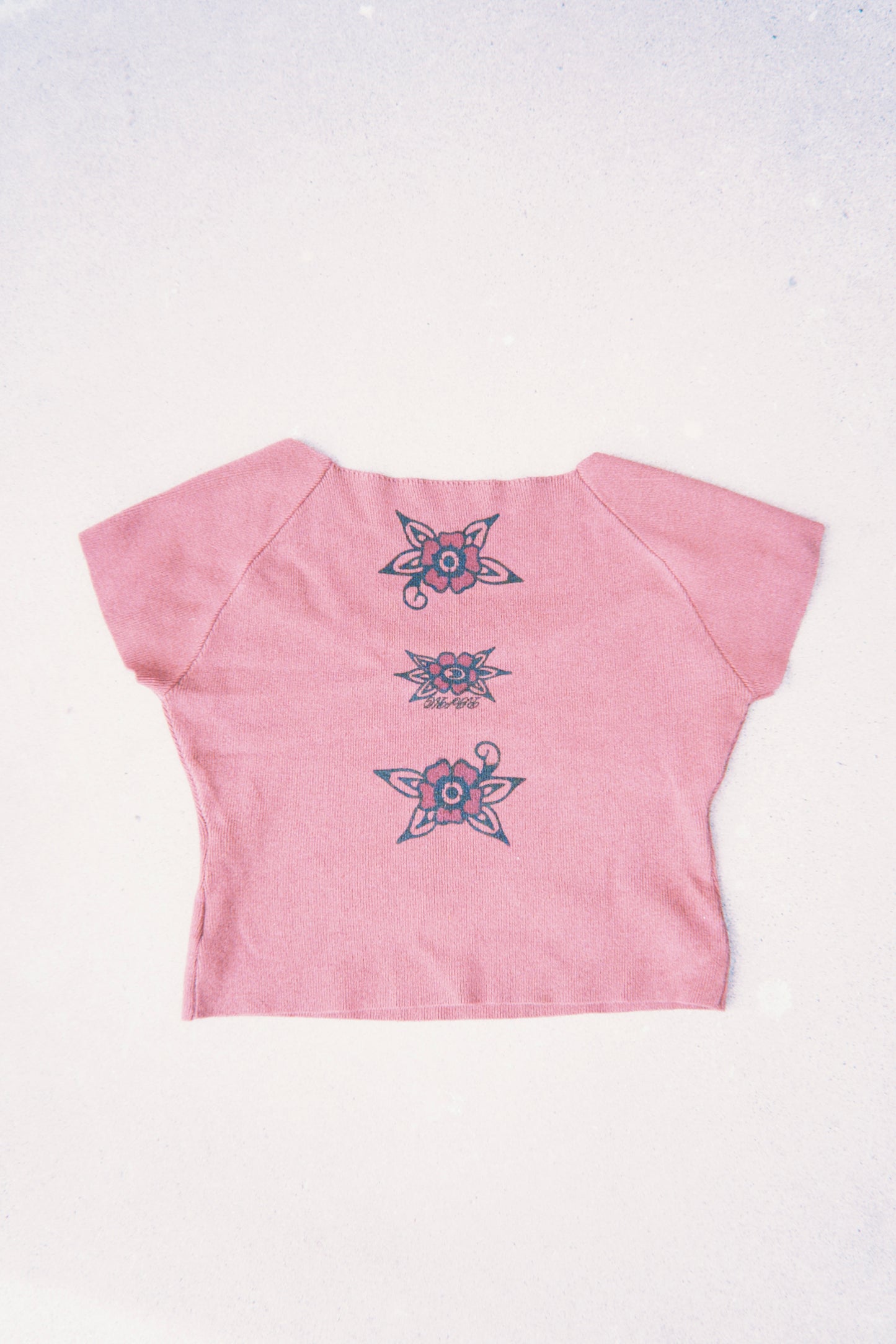 Flora Knit Crop Tee